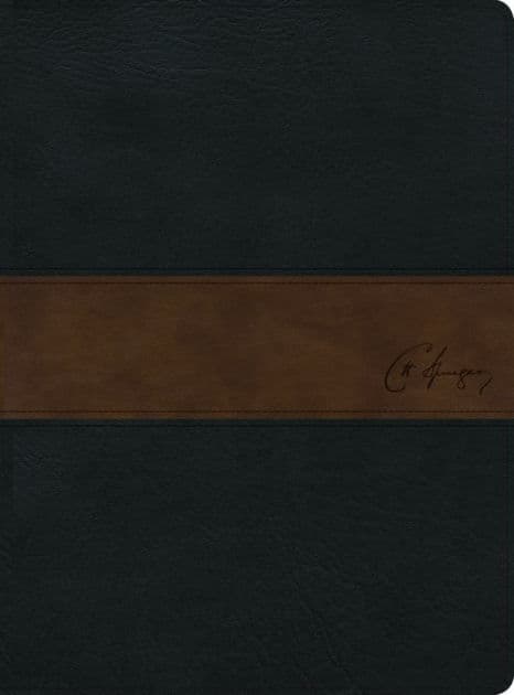 RVR 1960 Biblia de estudio Spurgeon, negro/marrón símil piel by B&amp;H Español Editorial Staff