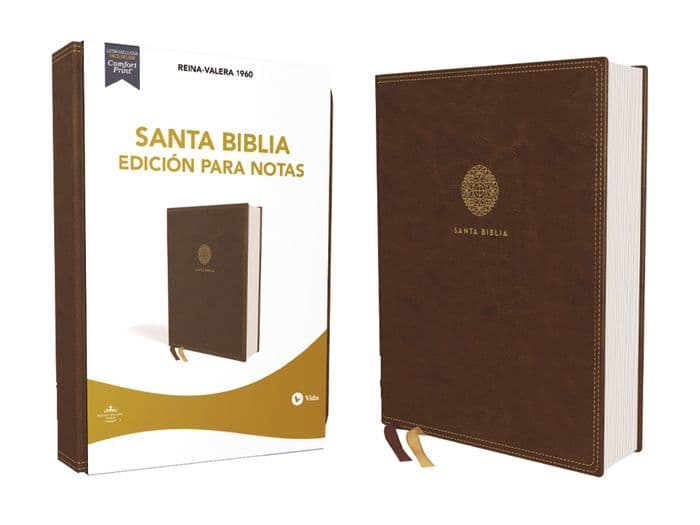 RVR60, Santa Biblia, Edición para Notas, Leathersoft, Café, Palabras de Jesús en Rojo, Comfort Print by Vida