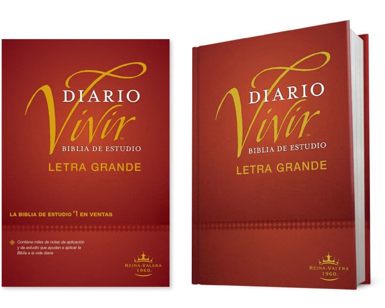 Biblia de estudio del diario vivir RVR60, letra grande (Tapa dura, Letra Roja) by Tyndale