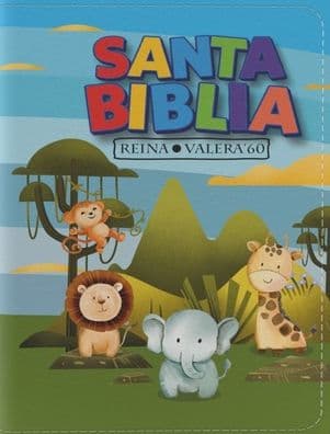 Biblia RVR 1960 Bolsillo para Niños Animales Vinilo con Cierre (Bible RVR 1960 Pocket Size Children Animals Vinyl with Zipper (Spanish Edition) by Reina Valera 1960