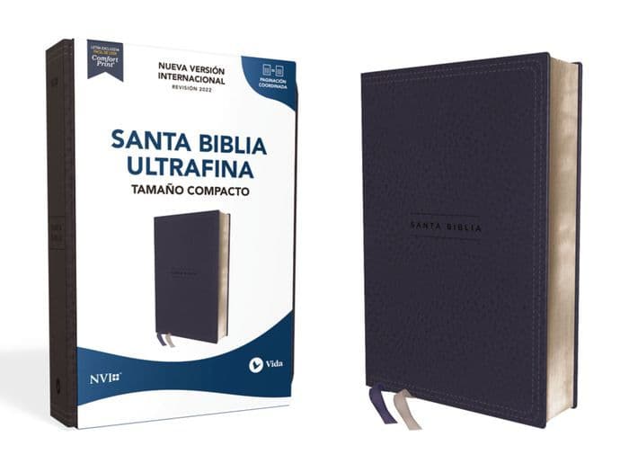 NVI, Santa Biblia, Revisión 2022, Ultrafina, Tamaño compacto, Leathersoft, Azul marino, Palabras de Jesús en Rojo, Comfort Print by Nueva Versión Internacional