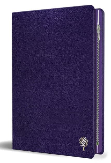 Biblia Reina Valera 1960 Tamaño grande, letra grande piel morada con cremallera / Spanish Holy Bible RVR 1960 Large Size Large Print Purple Leather with Zipper by Reina Valera Revisada 1960