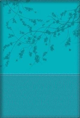 Biblia de la mujer conforme al corazón de Dios: Duotono Aqua by Elizabeth George