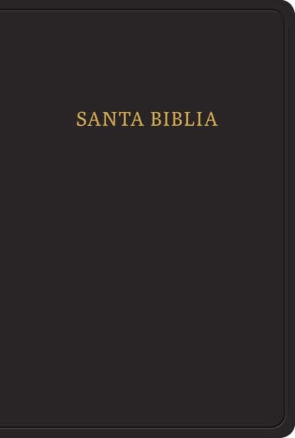 RVR 1960 Biblia letra grande tamaño manual, negro imitación piel con índice: Santa Biblia by B&amp;H Español Editorial Staff