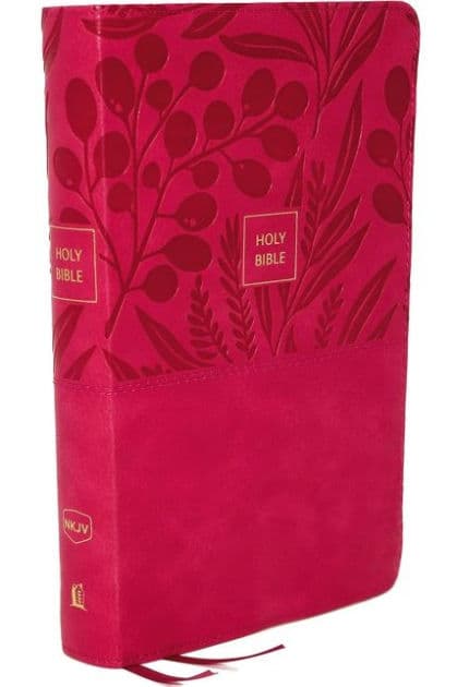 NKJV, End-of-Verse Reference Bible, Personal Size Large Print, Leathersoft, Pink, Red Letter, Comfort Print: Holy Bible, New King James Version by Thomas Nelson
