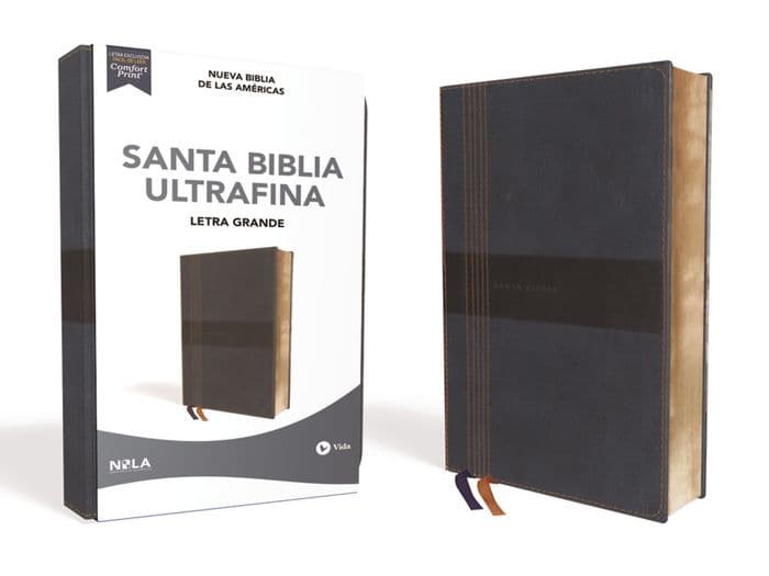 NBLA, Santa Biblia, Ultrafina, Letra grande, Leathersoft, Azul, Palabras de Jesús en rojo by NBLA-Nueva Biblia de Las Américas