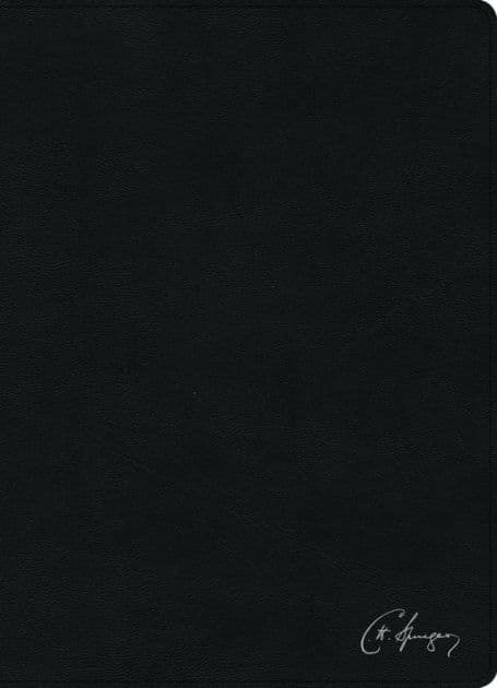 RVR 1960 Biblia de estudio Spurgeon, negro piel genuina con índice by B&amp;H Español Editorial Staff