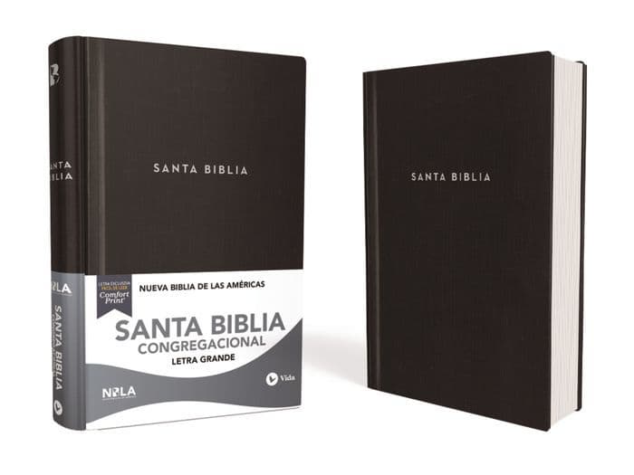 NBLA, Santa Biblia, Congregacional, Tapa dura, Negro, Comfort Print by NBLA-Nueva Biblia de Las Américas