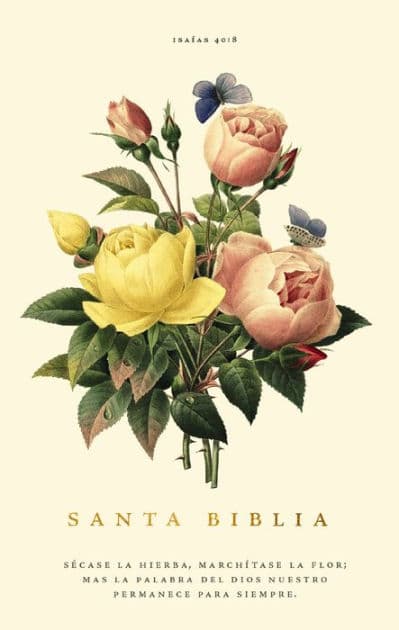 RVR60, Santa Biblia, Premio y Regalo, Letra grande, Tapa dura, Floral, Palabras de Jesús en Rojo, Comfort Print by Vida