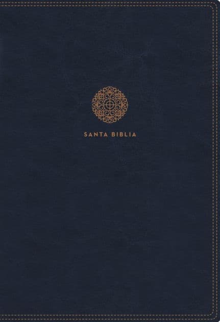 RVR60, Santa Biblia, Letra Supergigante, Leathersoft, Azul, con Índice y Cierre, Comfort Print by RVR 1960- Reina Valera 1960