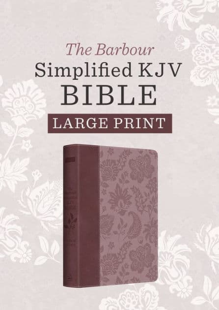 Barbour Simplified KJV--Large Print [Plum & Paisley] by Barbour Bibles
