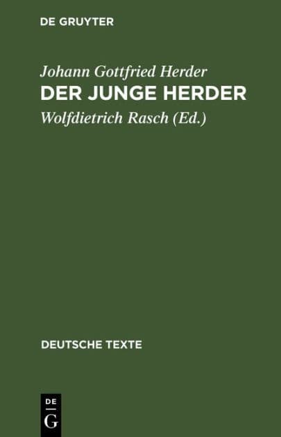 Der junge Herder by Johann Gottfried Herder