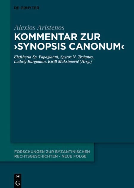 Kommentar zur "Synopsis canonum" by Alexios Aristenos