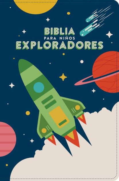 RVR 1960 Biblia para niños exploradores, azul cósmico símil piel by B&amp;H Español Editorial Staff