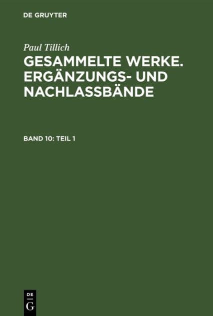 Teil 1 by Paul Tillich