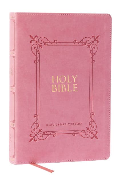 KJV Holy Bible: Large Print with 53,000 Center-Column Cross References, Pink Leathersoft, Red Letter, Comfort Print (Thumb Indexed): King James Version by Thomas Nelson