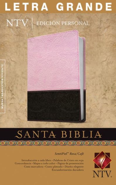Santa Biblia NTV, Edición personal, letra grande (SentiPiel, Rosa/Café, Índice, Letra Roja) by Tyndale