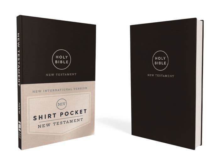 NIV, Shirt Pocket New Testament, Leathersoft, Black, Comfort Print by Zondervan