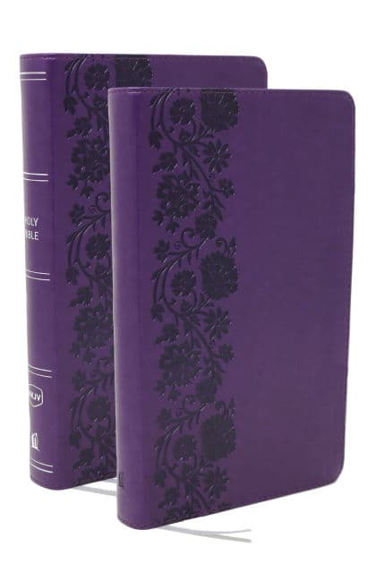 NKJV Personal Size End-of-verse Reference Bible with Journal SET, Purple Leathersoft, Comfort Print by Thomas Nelson