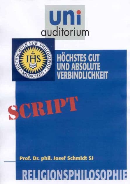Religionsphilosophie, Teil 3: H by Josef Schmidt