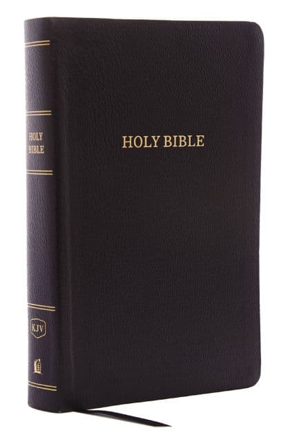 KJV Holy Bible: Personal Size Giant Print with 43,000 Cross References, Black Bonded Leather, Red Letter, Comfort Print: King James Version by Thomas Nelson