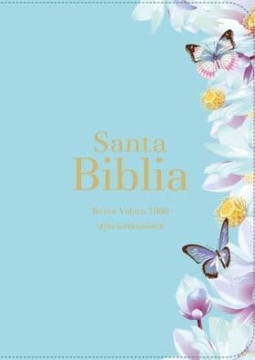 Biblia RVR 1960 Letra Súper Gigante Símil Piel Azul Claro (Bible RVR 1960 Super Giant Print LeatherLike Light Blue Butterfly (Spanish Edition) by Reina Valera 1960