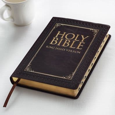 KJV Large Print Faux Leather Brown by Unknown Author