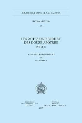 Les Actes de Pierre et des douze apotres (NH VI, 1) by V Ghica