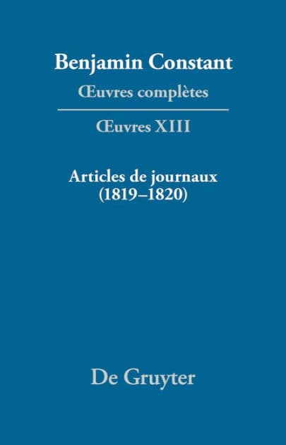 Articles de journaux (1819-1820) by Léonard Burnand