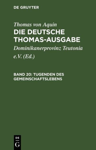 Tugenden des Gemeinschaftslebens: II-II: 101-122 by Thomas von Aquin