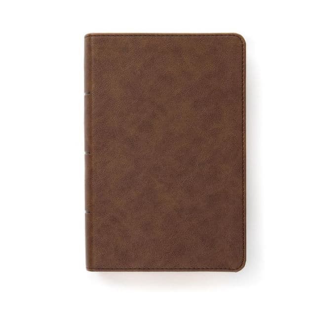CSB Single-Column Compact Bible, Brown LeatherTouch by CSB Bibles by Holman