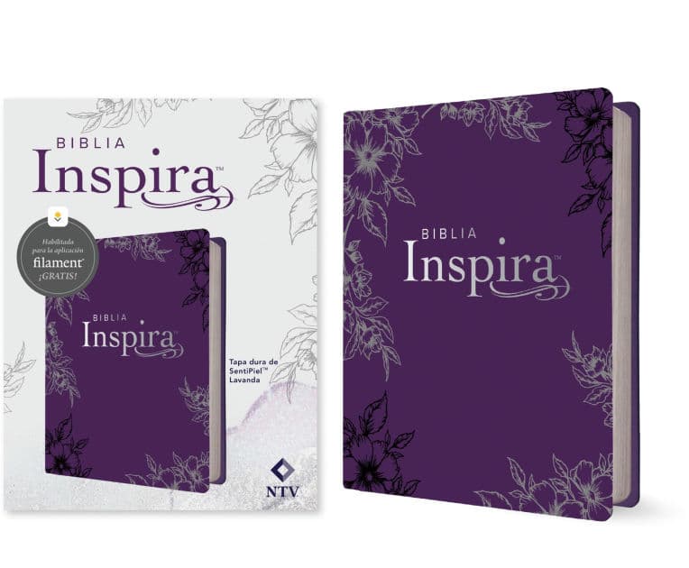 Biblia Inspira NTV con Filament (Tapa dura de SentiPiel, Lavanda) by Tyndale