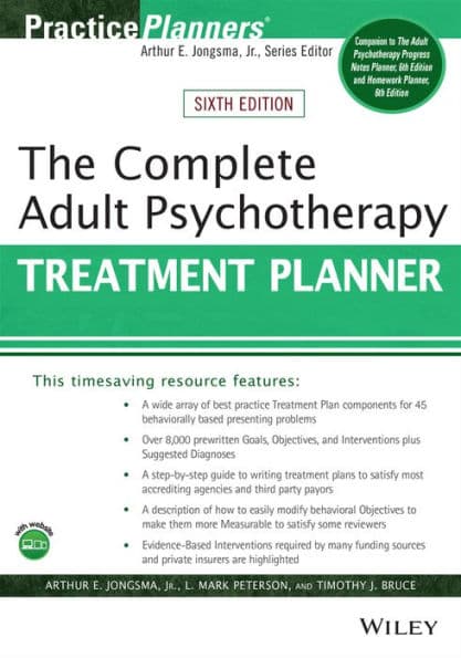 The Complete Adult Psychotherapy Treatment Planner by Arthur E. Jongsma Jr.