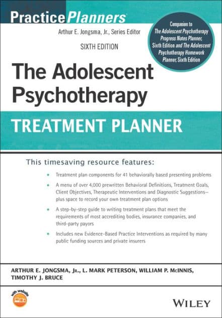 The Adolescent Psychotherapy Treatment Planner by Arthur E. Jongsma Jr.