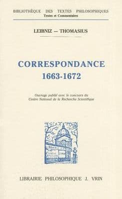 Gottfried Wilhelm Leibniz: Correspondance avec Thomasius by R Bodeus