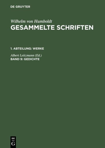 Gedichte by Albert Leitzmann