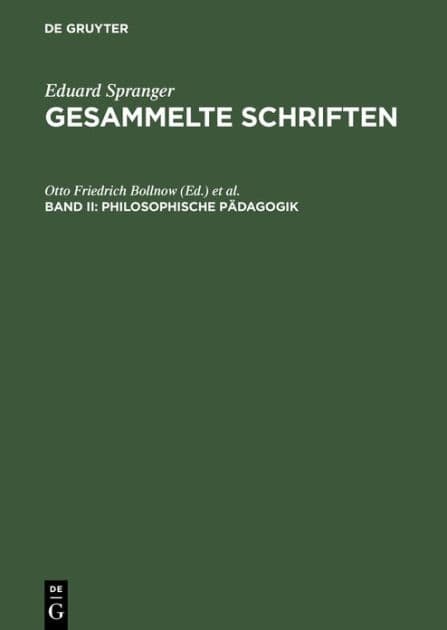 Philosophische Pädagogik by Otto Friedrich Bollnow