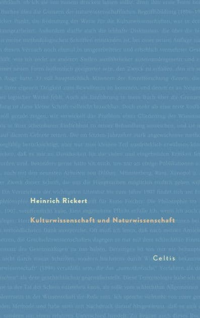 Kulturwissenschaft und Naturwissenschaft by Heinrich Rickert