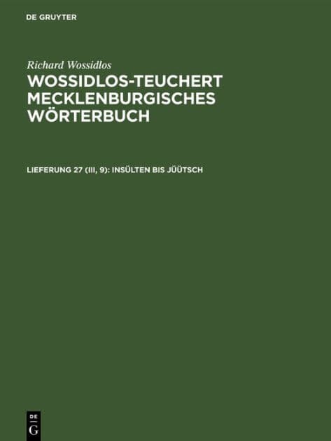 Insülten bis jüütsch by Katharina von Hagenow