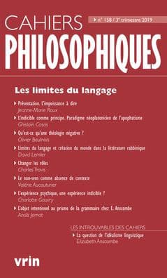 Les limites du langage by Gertrude Elizabeth Margaret Anscombe