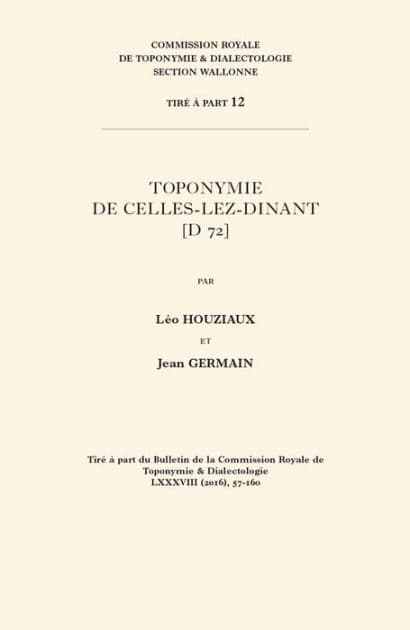 Toponymie de Celles-lez-Dinant [D 72] by J Germain