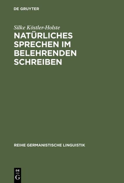 Natürliches Sprechen im belehrenden Schreiben: J. H. Campes »Robinson der Jüngere« (1779/80) by Silke Kïstler-Holste