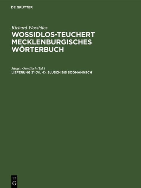 Slusch bis Sodmannsch by Jürgen Gundlach