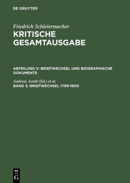 Briefwechsel 1799-1800: (Briefe 553-849) by Andreas Arndt