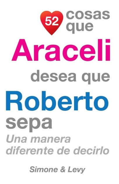 52 Cosas Que Araceli Desea Que Roberto Sepa: Una Manera Diferente de Decirlo by Simone