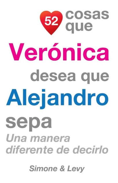 52 Cosas Que Verónica Desea Que Alejandro Sepa: Una Manera Diferente de Decirlo by Simone