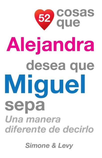 52 Cosas Que Alejandra Desea Que Miguel Sepa: Una Manera Diferente de Decirlo by Simone