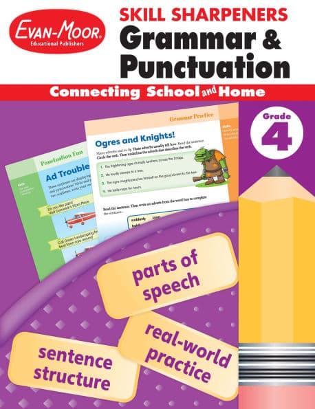Skill Sharpeners: Grammar & Punctuation, Grade 4 Workbook by Evan-Moor Educational Publishers