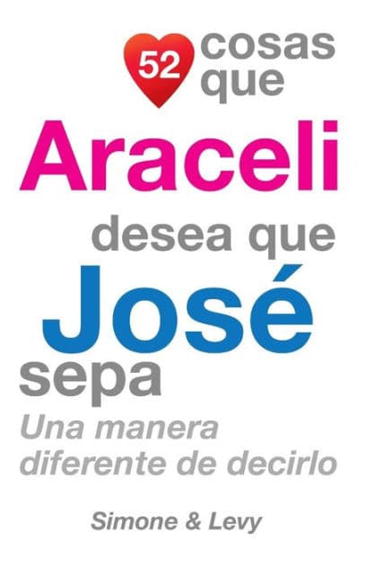 52 Cosas Que Araceli Desea Que José Sepa: Una Manera Diferente de Decirlo by Simone