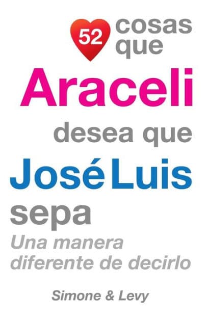 52 Cosas Que Araceli Desea Que José Luis Sepa: Una Manera Diferente de Decirlo by Simone